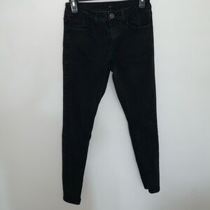 Skinny leg black jeans
